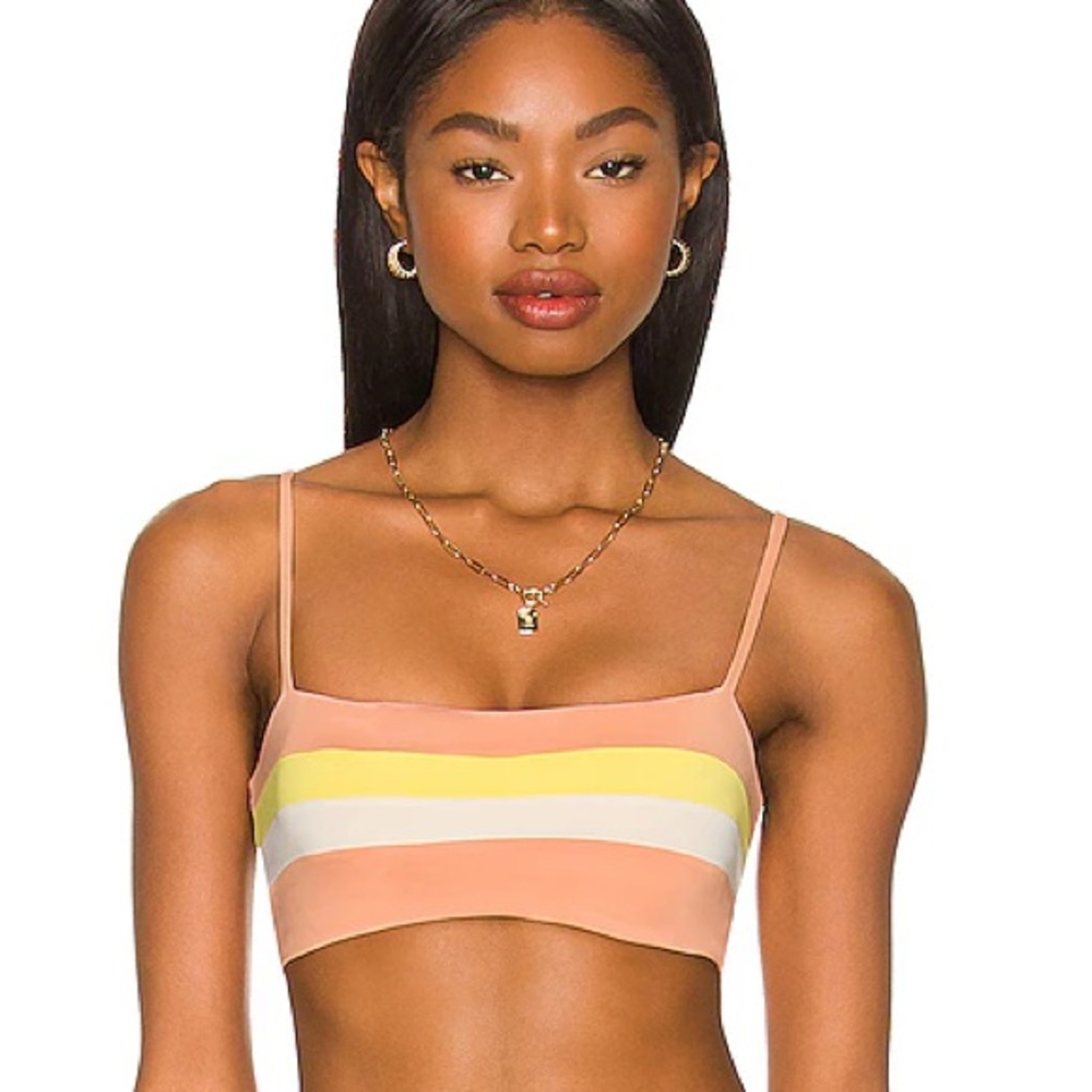 L*space rebel stripe bikini top